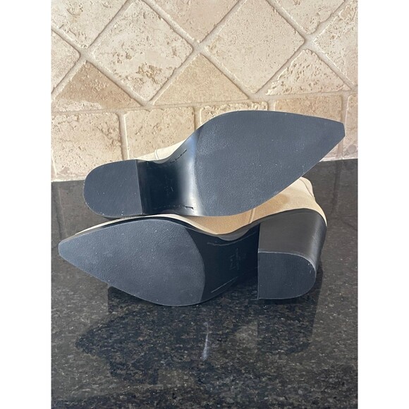 MARC FISHER LTD Gona Western Boots Womens Size 9 Light Natural Suede - Picture 8 of 10